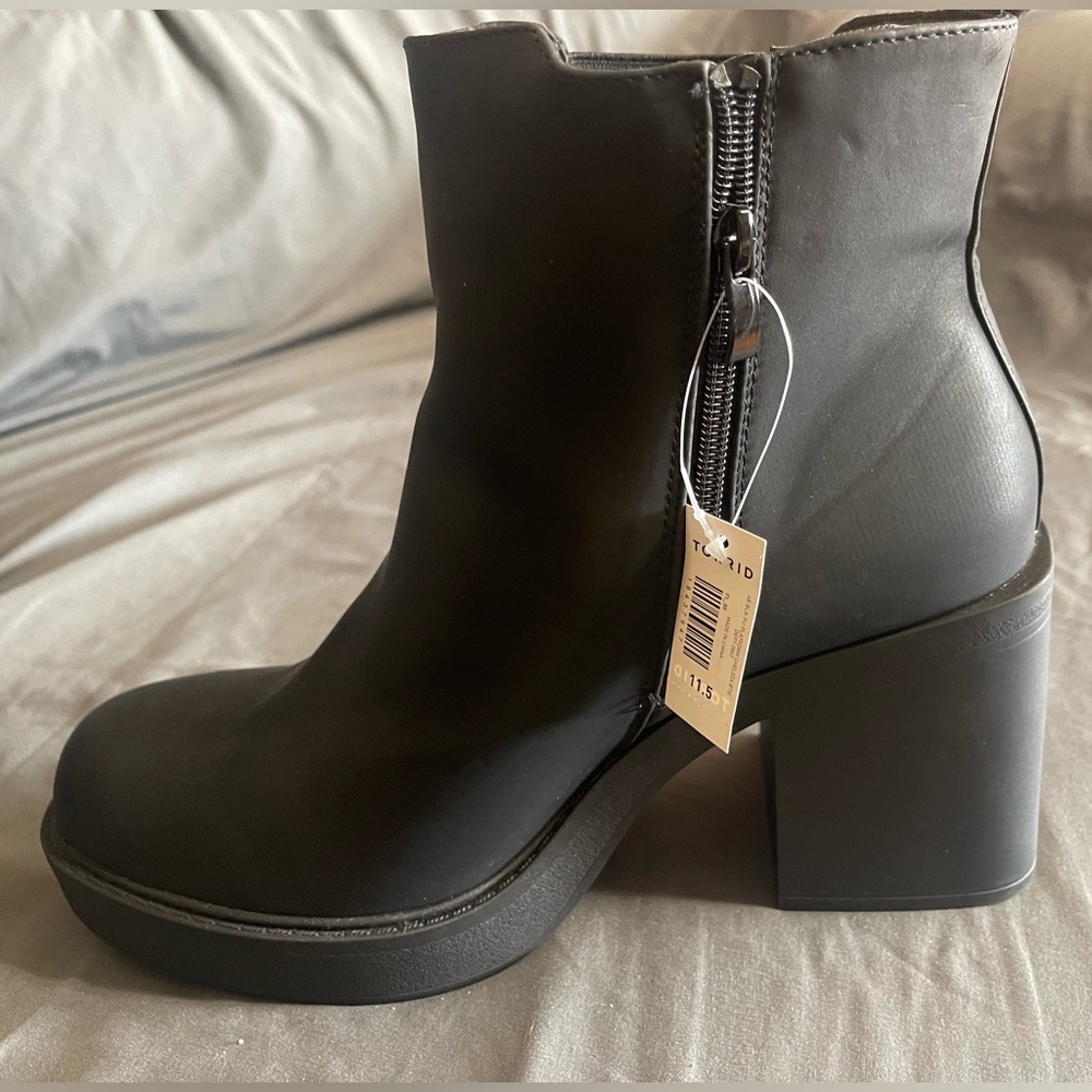 Brand new. With tags. Never work Torrid Chelsea boots.